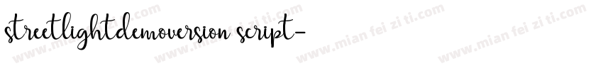 streetlightdemoversion script字体转换